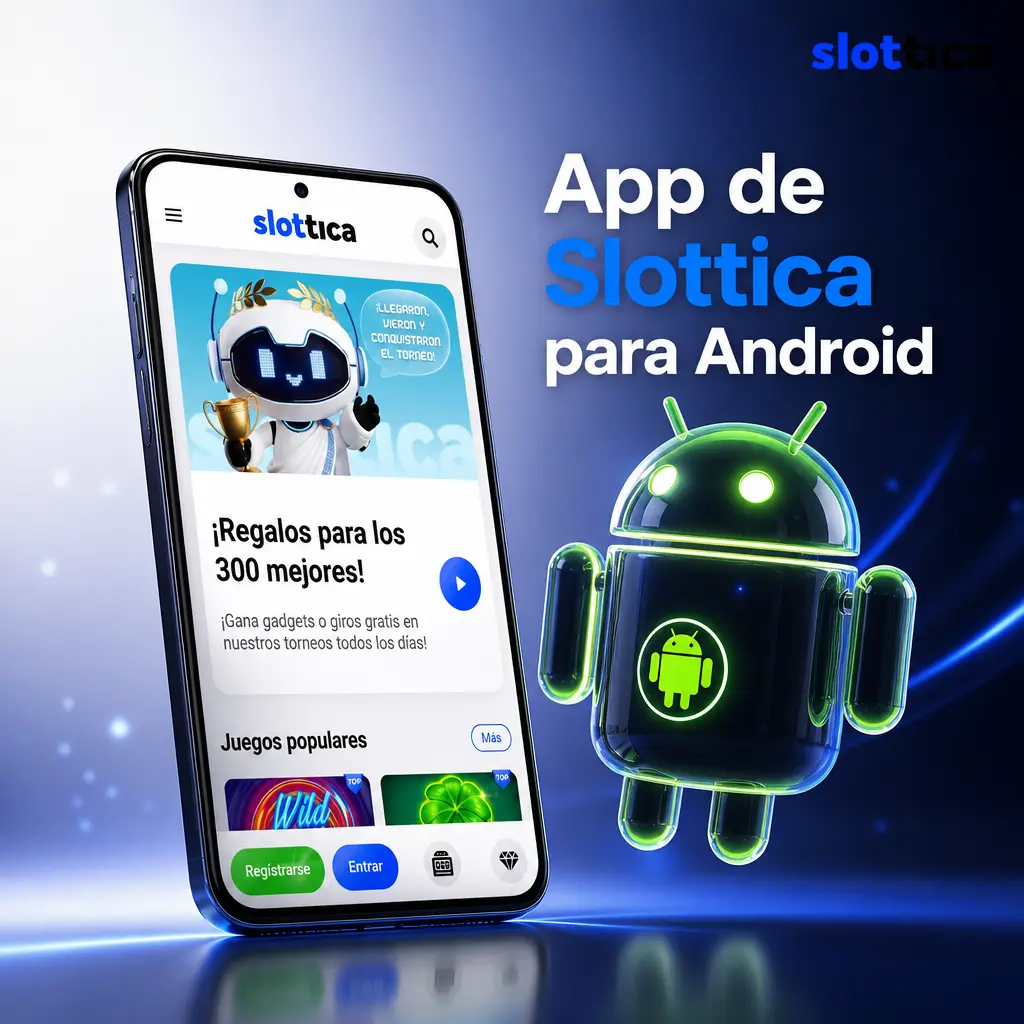 Descarga la app de Slottica en formato APK para Android, compatible con más del 90% de los equipos en Chile.