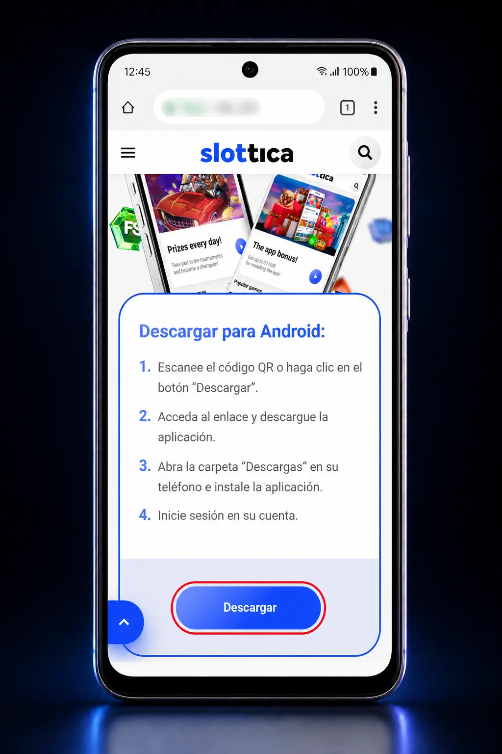 Guía paso a paso para descargar e instalar la app de Slottica en Android mediante archivo APK