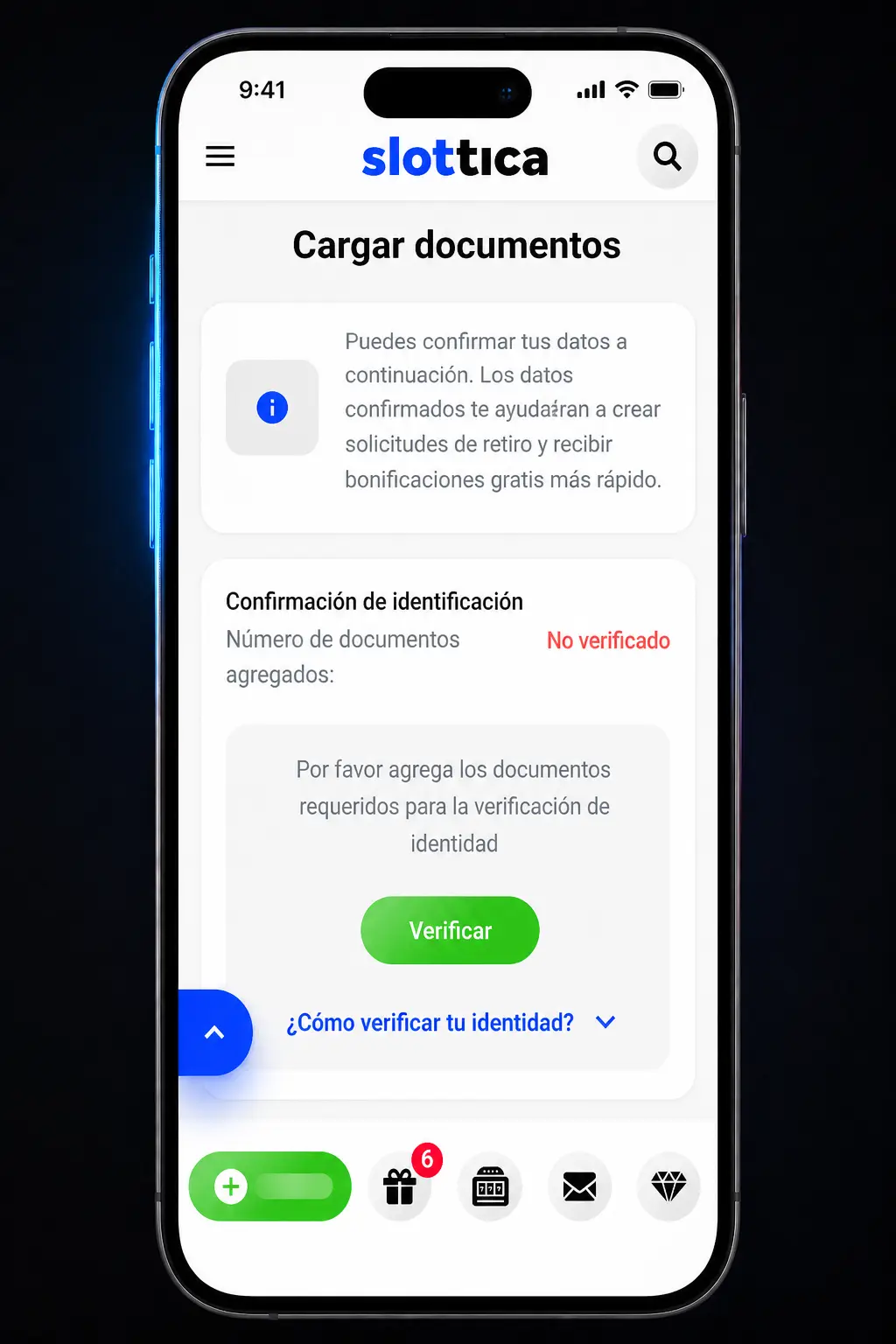 Guía paso a paso para registrarse y apostar en esports en Slottica desde Chile, mostrando pantalla móvil de la plataforma
