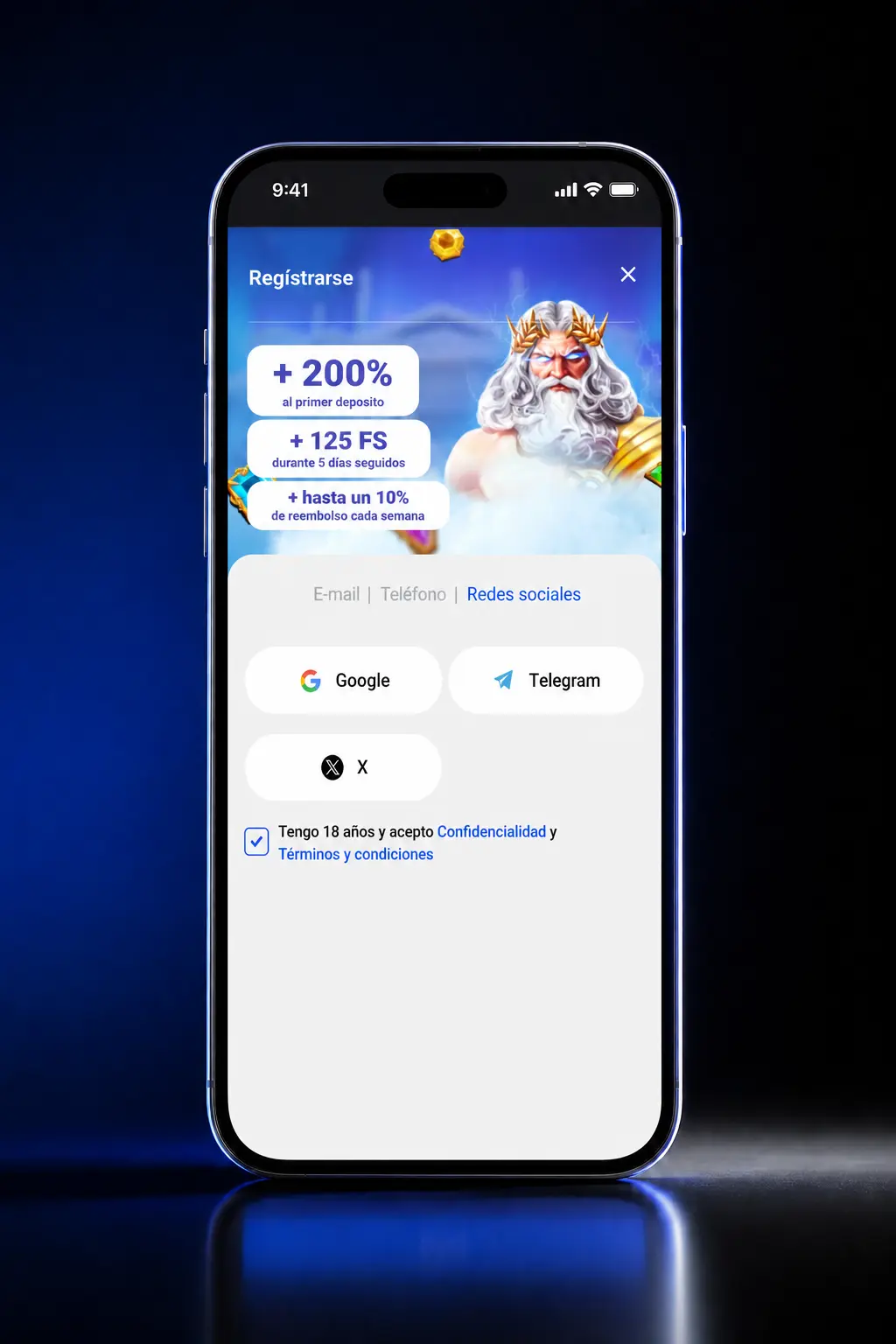 Captura de pantalla móvil mostrando el proceso paso a paso para realizar una apuesta en Slottica.