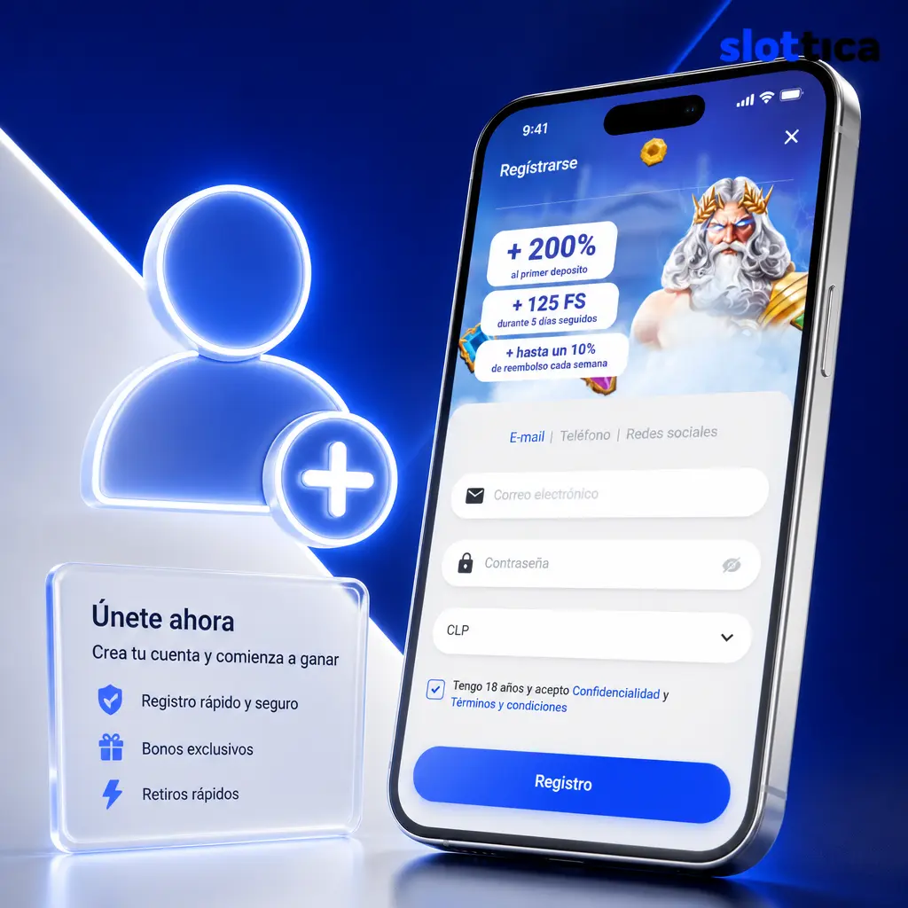 Guía paso a paso para registrarte en Slottica Chile: elige método, completa datos, confirma identidad y activa tu bono.