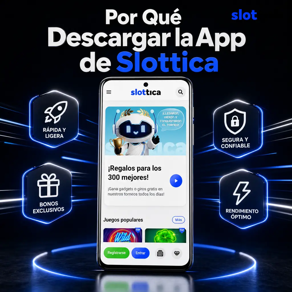 App de Slottica: carga rápida, depósitos en un minuto y acceso directo al Live Casino desde tu celular.