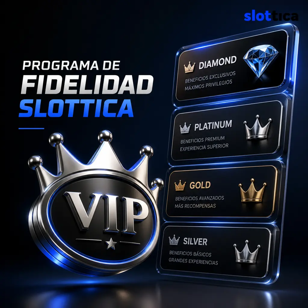 Programa de fidelidad Slottica: niveles Bronce a Diamante VIP con cashback, puntos y beneficios exclusivos