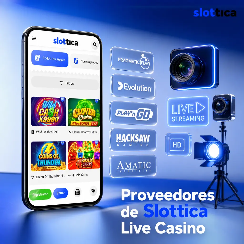 Proveedores de casino en vivo de Slottica: Evolution, Pragmatic Play, Ezugi, Vivo Gaming, Winfinity y Lucky Streak