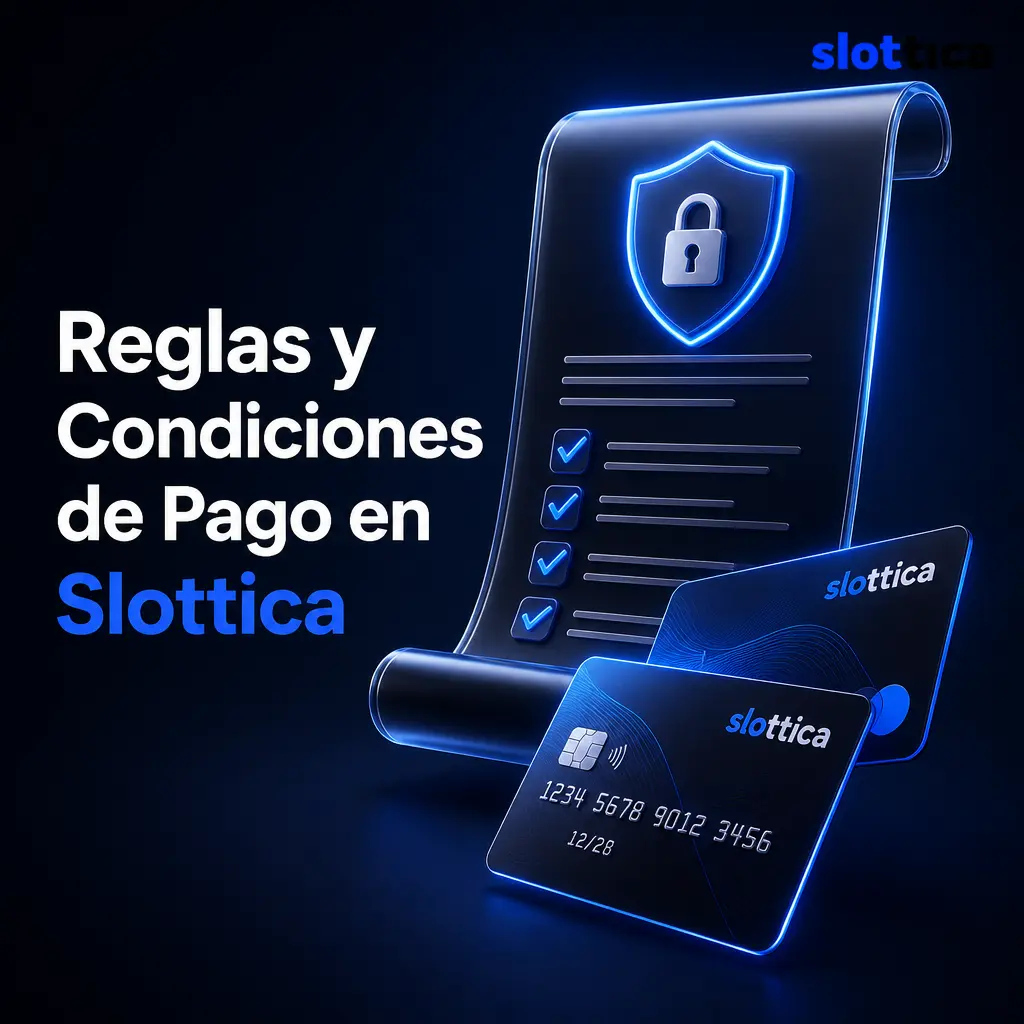 Reglas y condiciones de pago en Slottica: verificación, límites de retiro, titularidad y requisitos de apuesta en pesos chilenos.