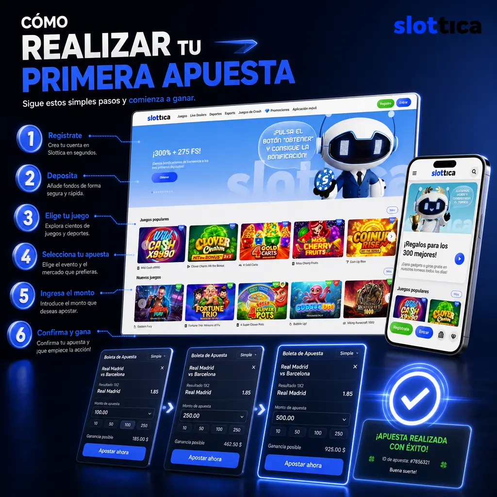 Guía paso a paso para realizar tu primera apuesta deportiva: regístrate, deposita, elige tu evento y confirma tu boleta.