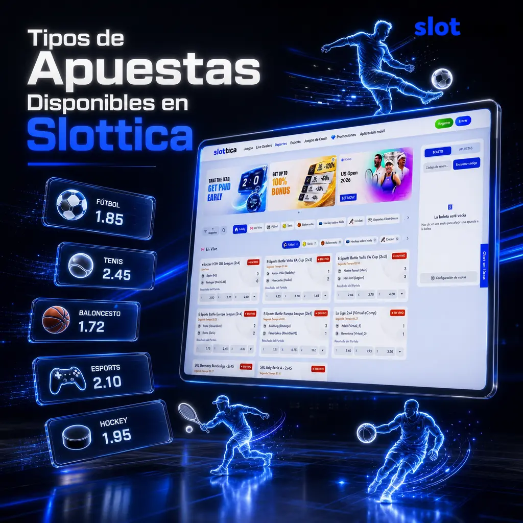 Tipos de apuestas deportivas en Slottica: simple, combinada, sistema, hándicap asiático y over/under